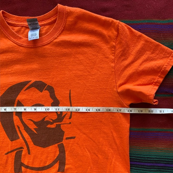 Y2K ZigZag Man Orange/Black Tee! Size Small. Gildan. 100% Cotton. - Picture 7 of 8